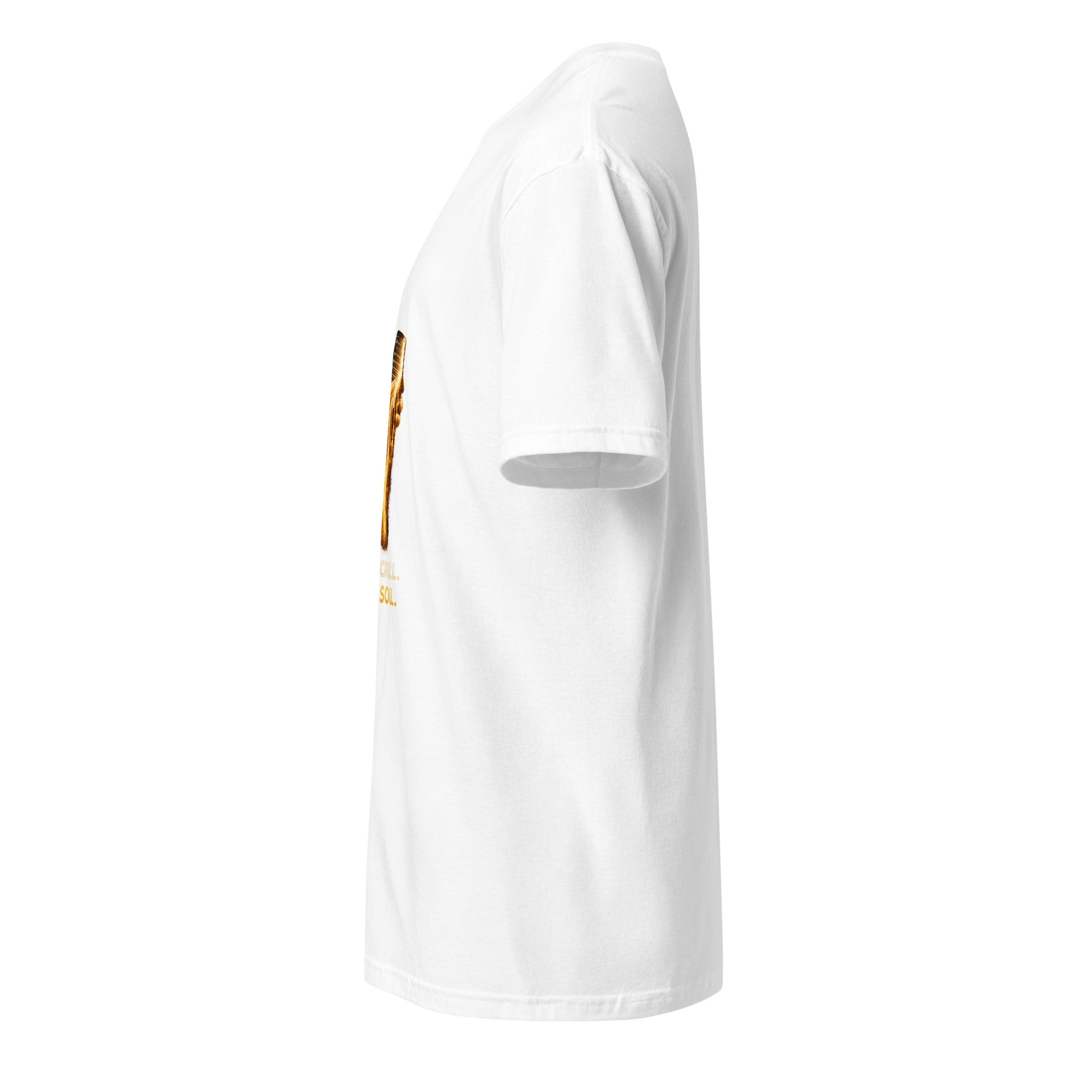 Less Scroll. More Soul. – Digital Detox - Short-Sleeve Unisex T-Shirt - Graphic Tee - White - Left side