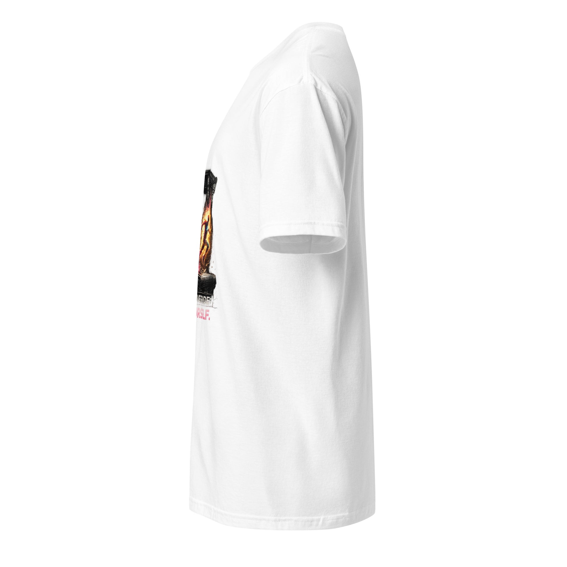 Be Yourself: System Override – Individuality Statement - Short-Sleeve Unisex T-Shirt - Graphic Tee - White - Left side