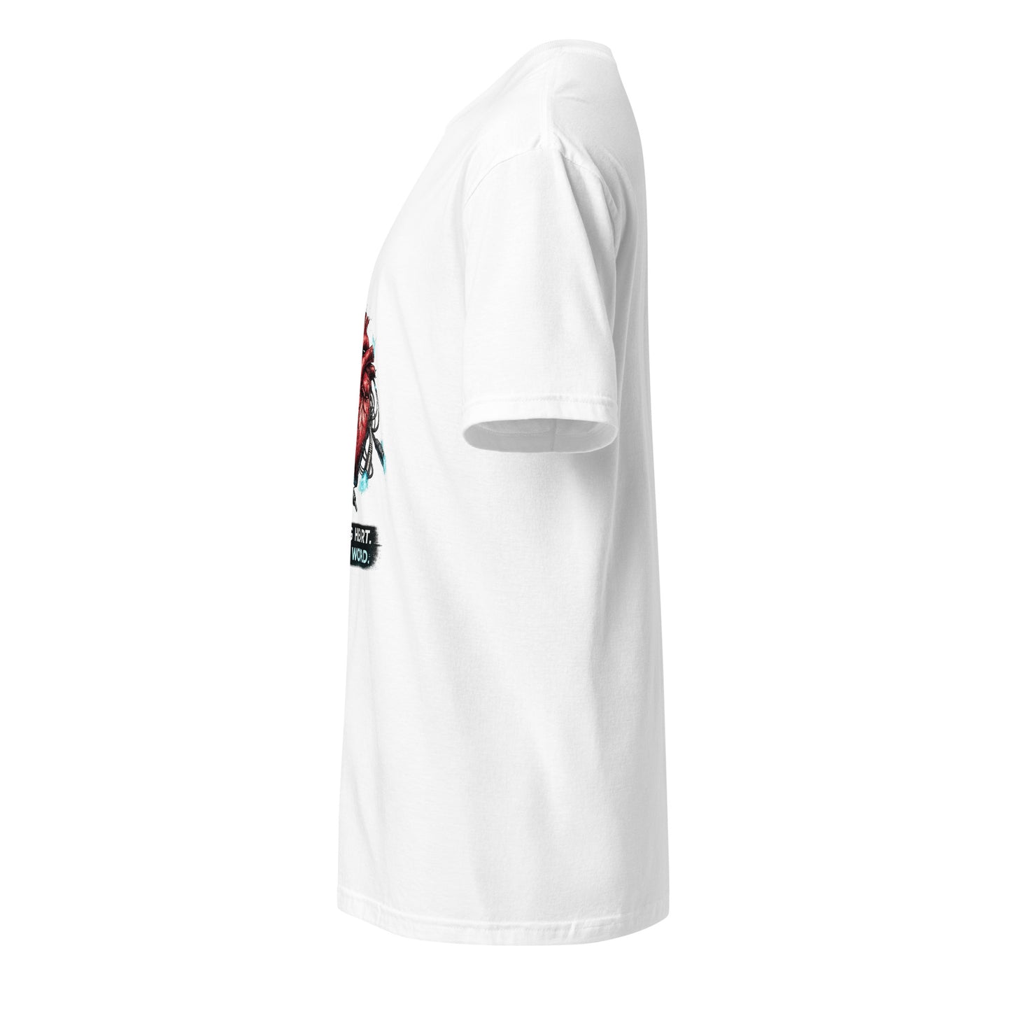 Analog Heart. Digital World. – Cyber Philosophy - Short-Sleeve Unisex T-Shirt - Graphic Tee - White - Left side