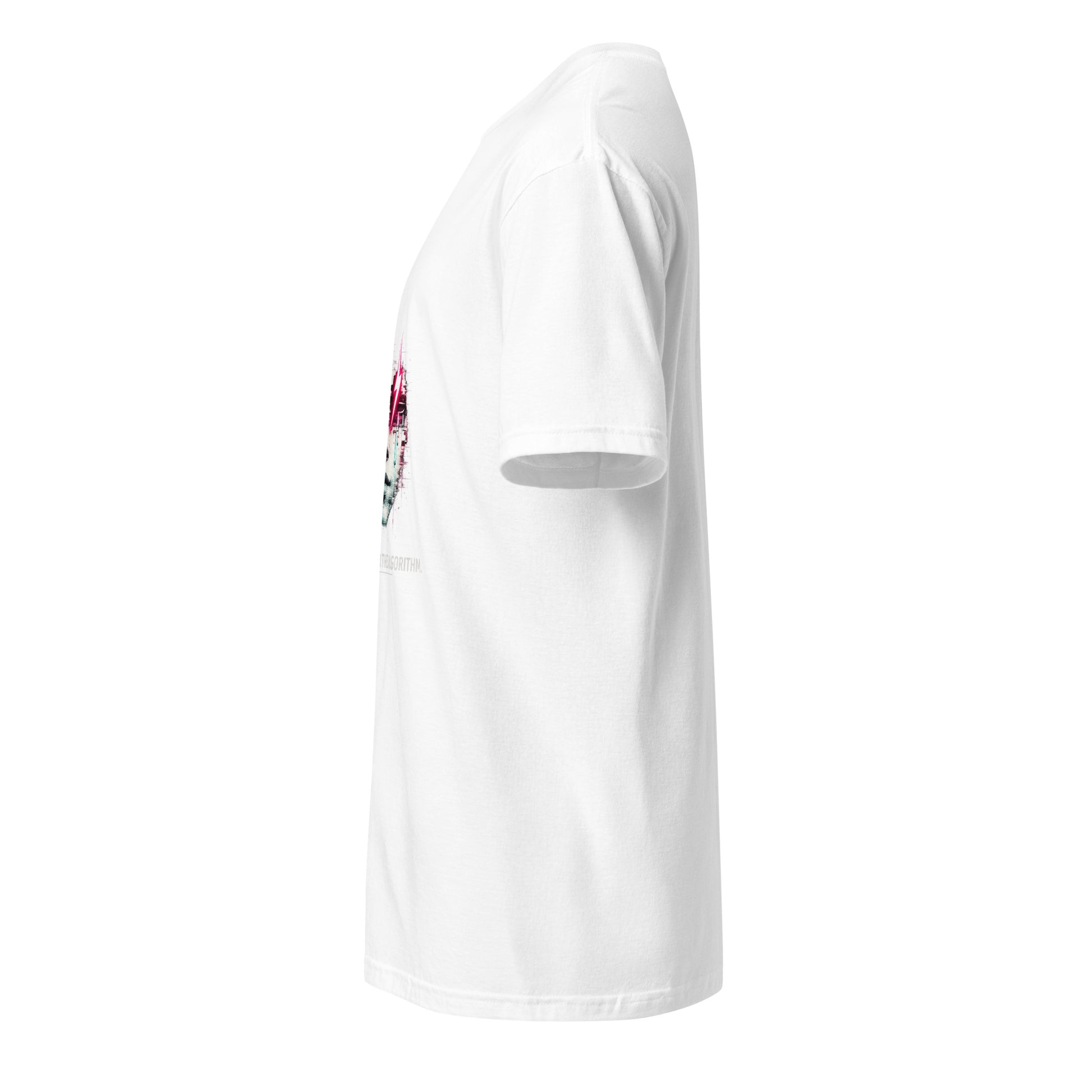Too Real For The Algorithm – Digital Rebellion - Short-Sleeve Unisex T-Shirt - Graphic Tee - White - Left side