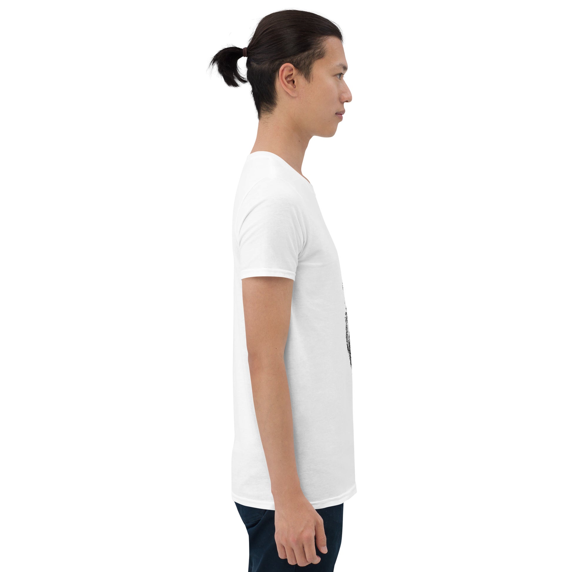 Chinese Dragon - Minimalist Design Artwork - Short-Sleeve Unisex T-Shirt - Graphic Tee - White - Right side