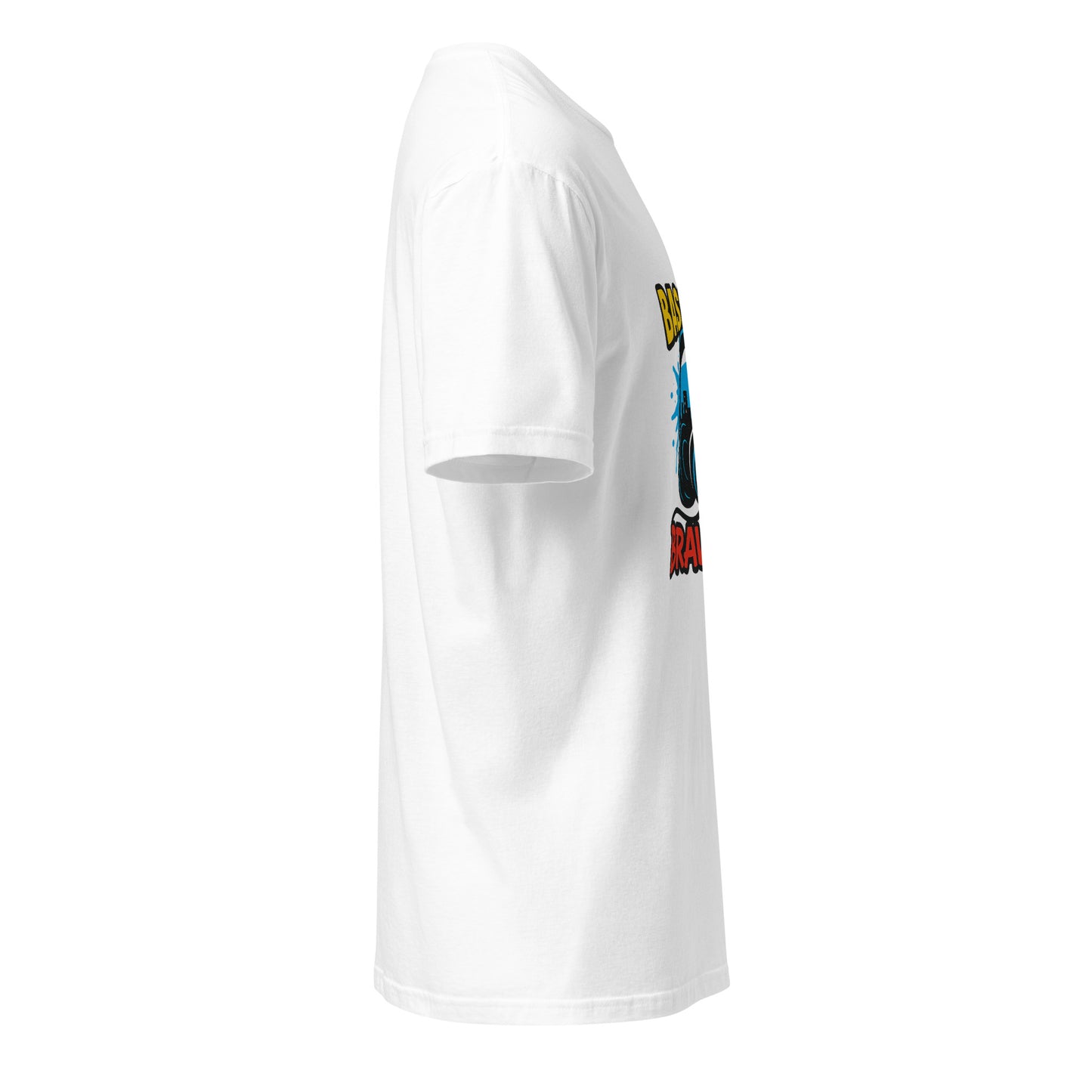 Bassline Brawler - Battle-Ready Beats - Short-Sleeve Unisex T-Shirt - Graphic Tee - White - Right side