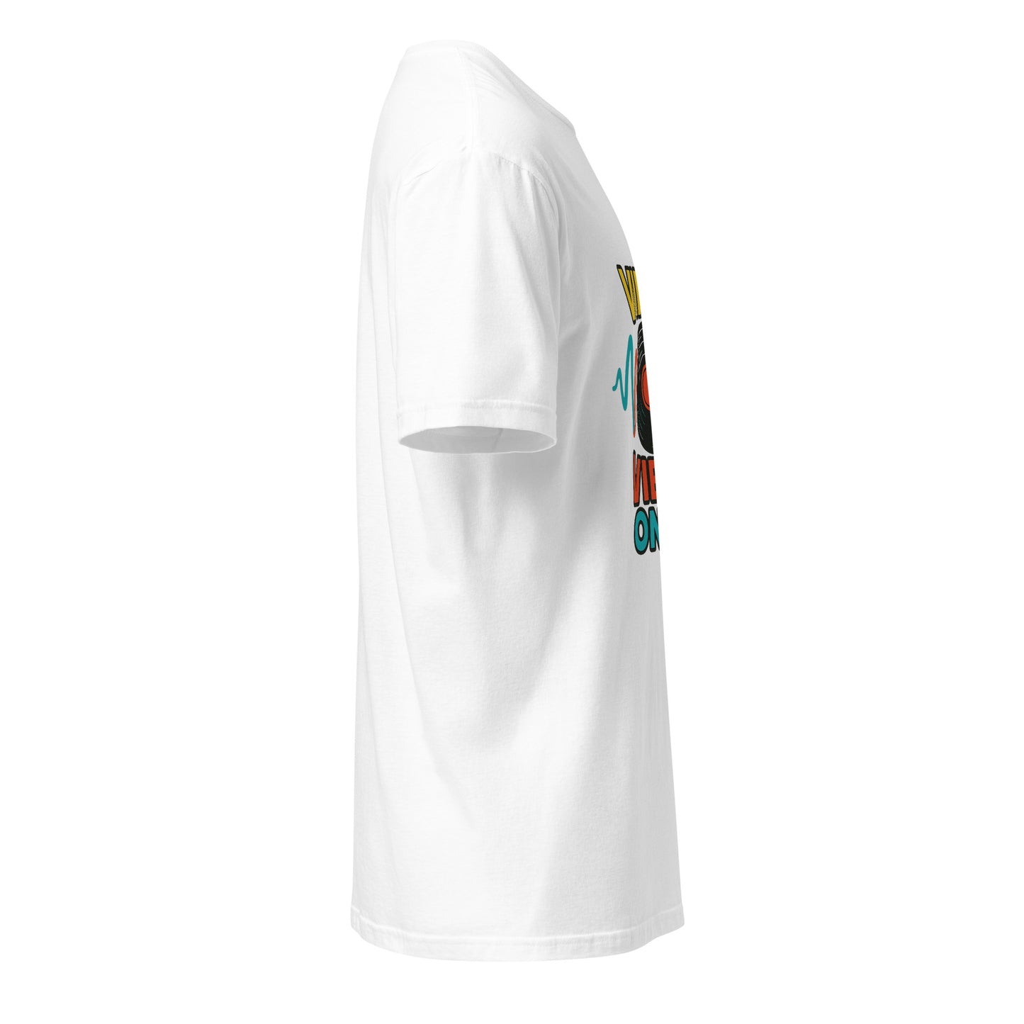 Vinyl Vibes Only - Retro Music Lover - Short-Sleeve Unisex T-Shirt - Graphic Tee - White - Right side