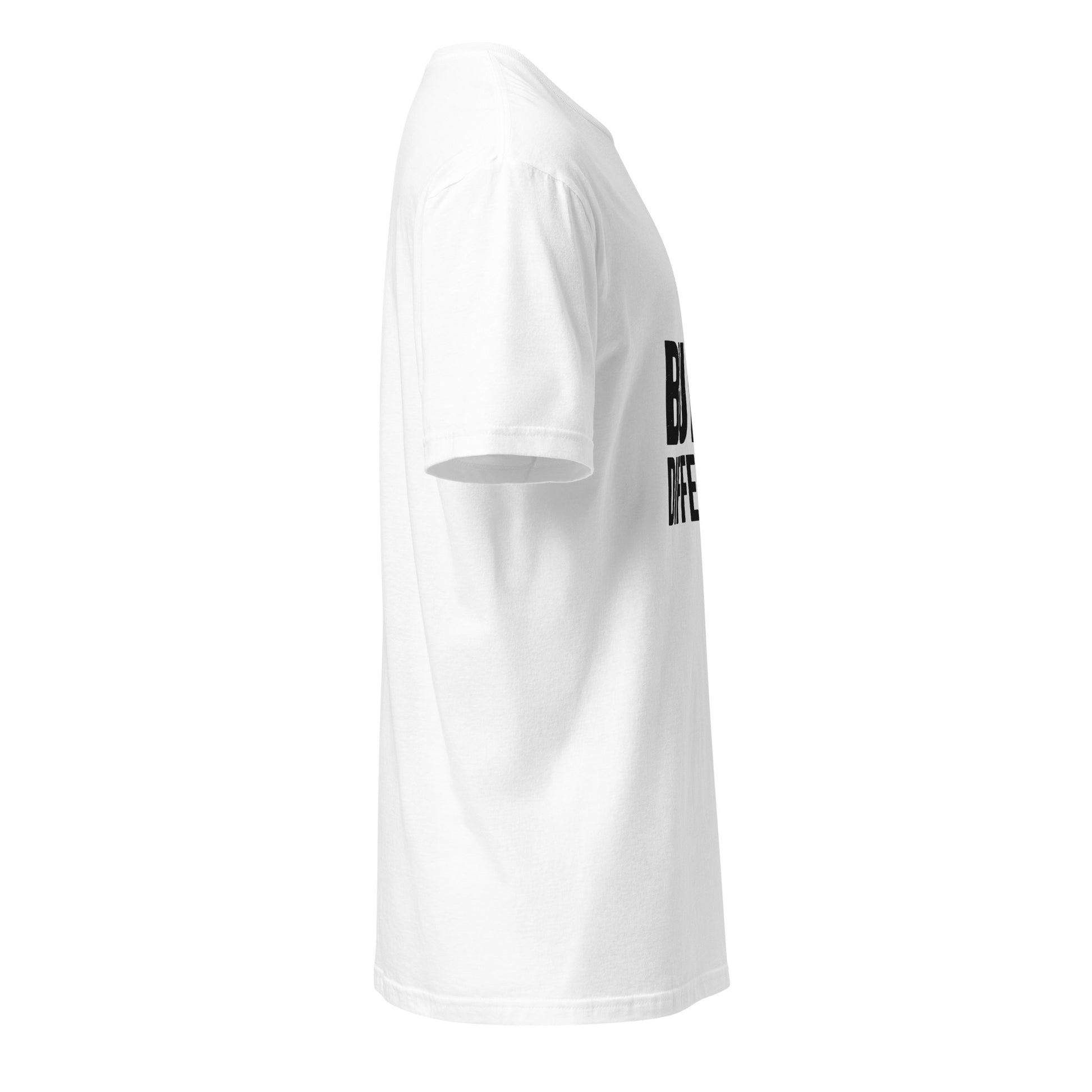Built Different - Standout Statement - Short-Sleeve T-Shirt - Graphic Tee - White - Right side