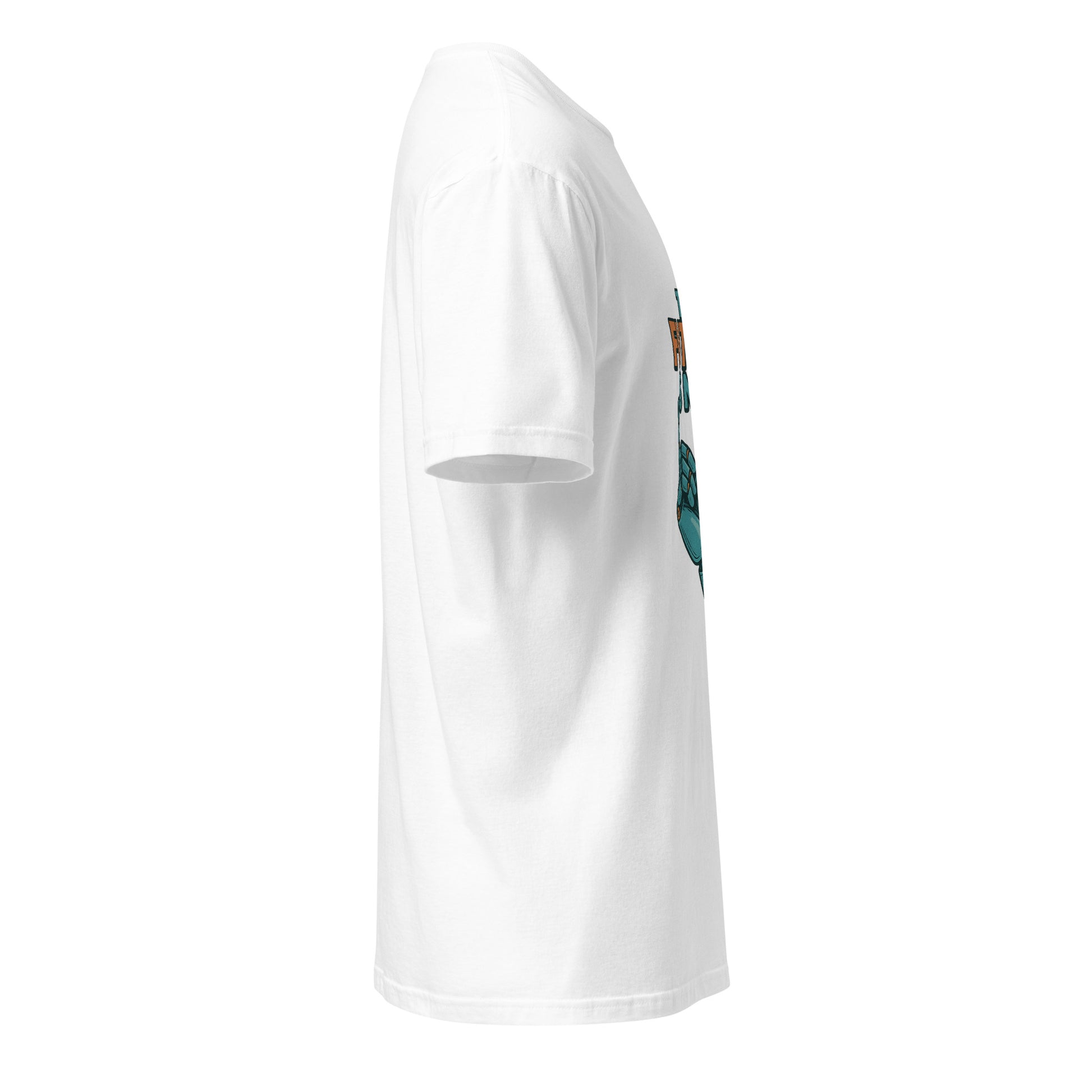 The Future Is Now - Futuristic Neon Tech - Short-Sleeve Unisex T-Shirt - Graphic Tee - White - Right side