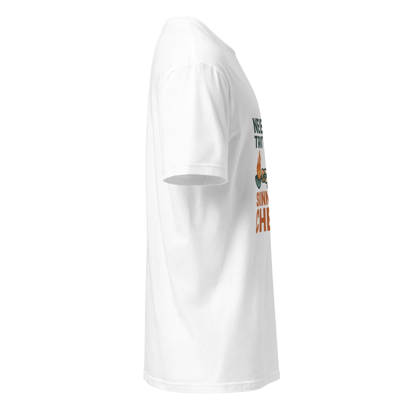 Never Trust A Skinny Chef - Kitchen Truth - Short-Sleeve Unisex T-Shirt - Graphic Tee - White - Right side