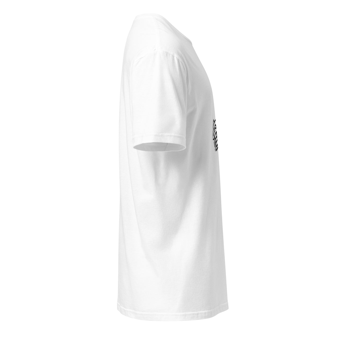 Blasta - Sci-Fi Minimalist Ray Gun - Short-Sleeve Unisex T-Shirt - Graphic Tee - White - Right side