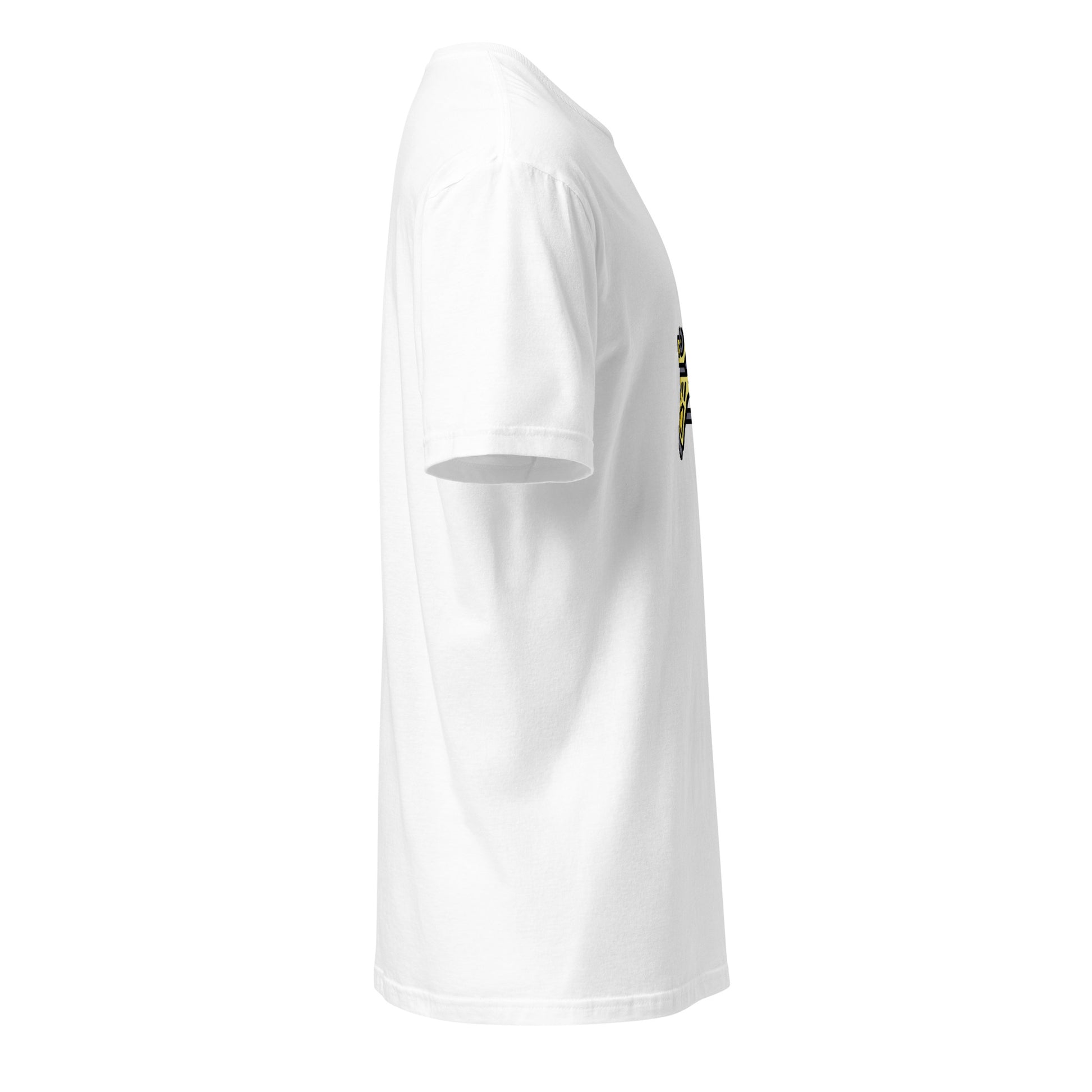 Cyber Gun - Sci-Fi Cartoon Design - Short-Sleeve Unisex T-Shirt - Graphic Tee - White - Right side