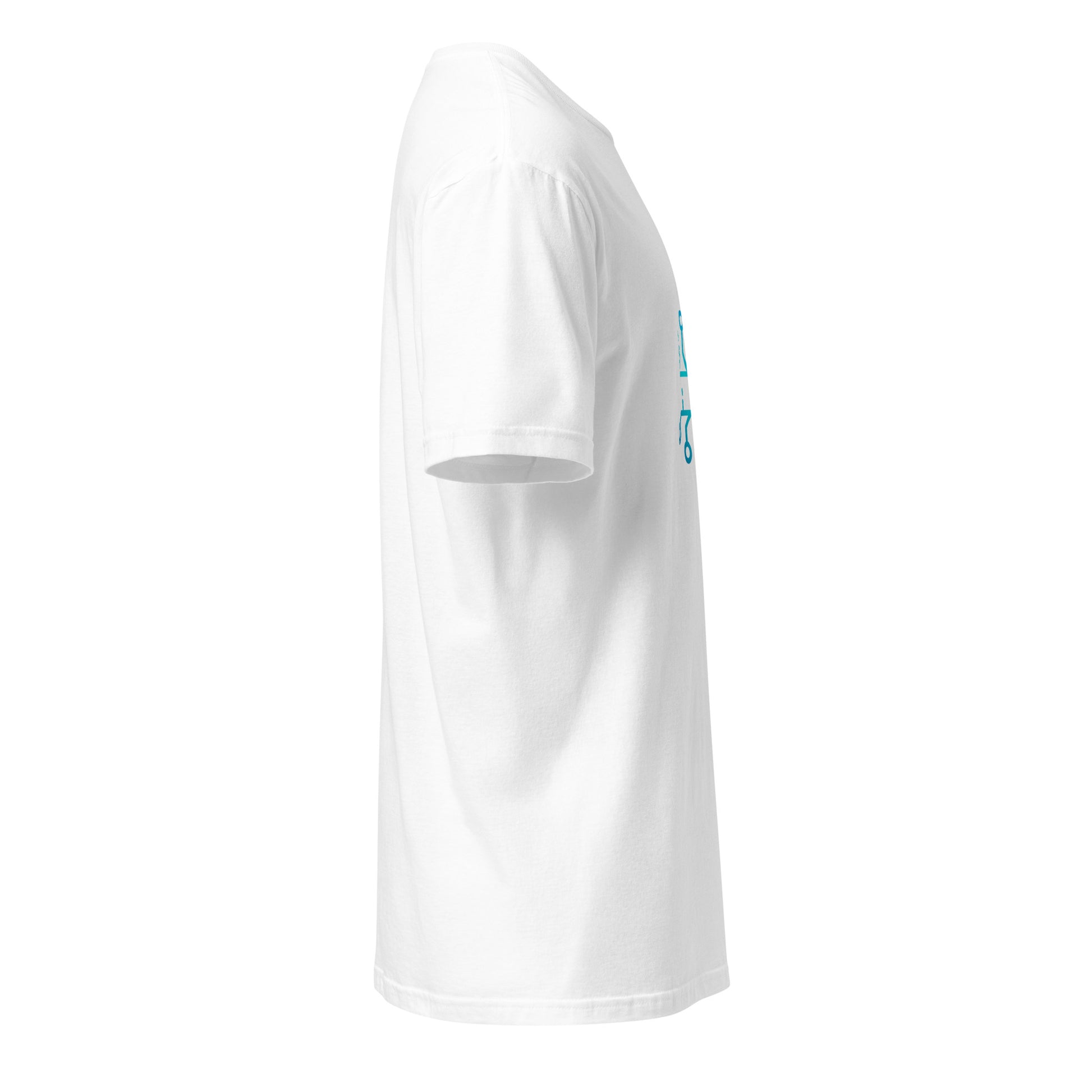 “Neural Bloom” – Circuit Flower - Short-Sleeve Unisex T-Shirt - Graphic Tee - White - Right side