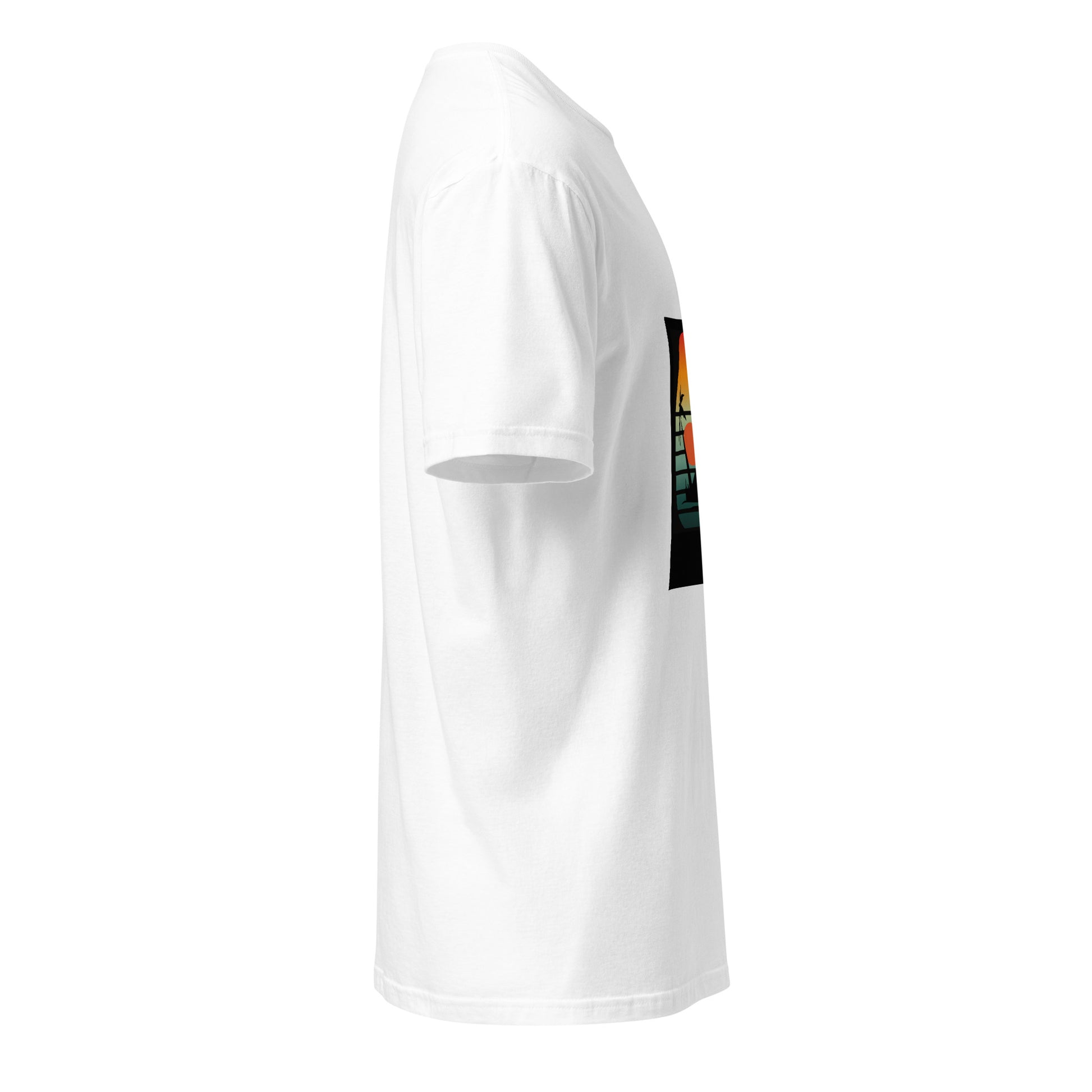 Tropical - Retro Sunset Vibes - Short-Sleeve Unisex T-Shirt - Graphic Tee - White - Right side