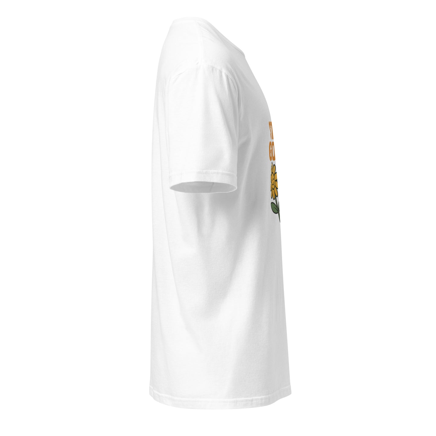 Stay Groovy – Retro Flower Power - Short-Sleeve Unisex T-Shirt - Graphic Tee - White - Right side