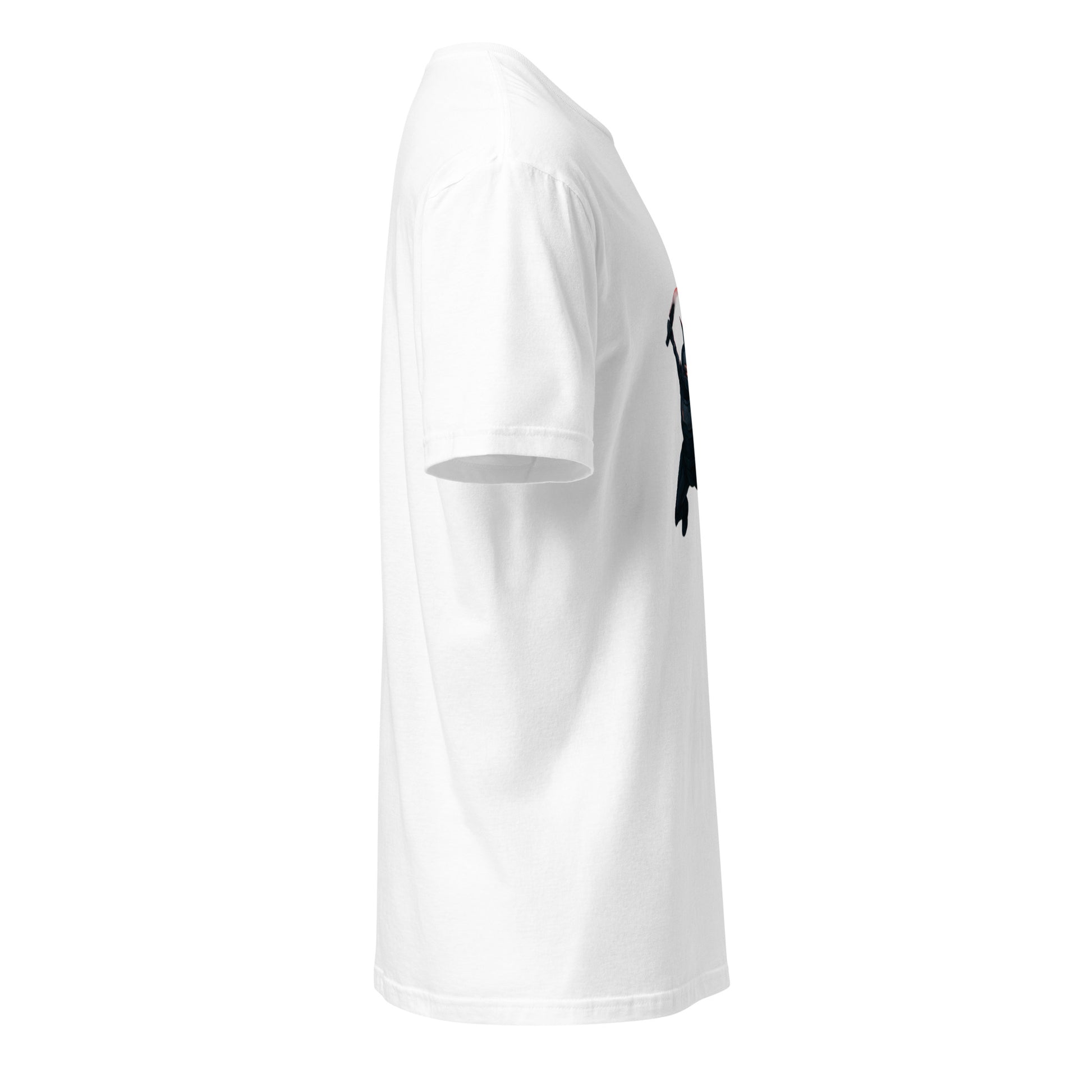 Neo-Samurai 09 – Cybernetic Warrior - Short-Sleeve Unisex T-Shirt - Graphic Tee - White - Right side