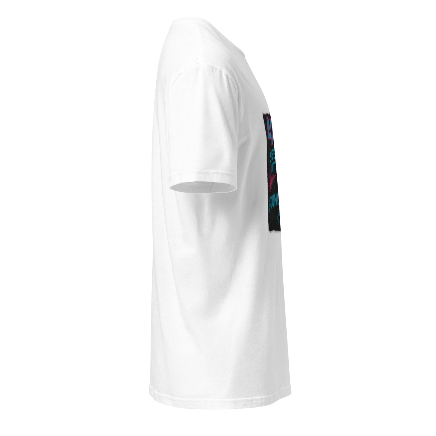 404 Street Not Found - Urban Glitch - Short-Sleeve Unisex T-Shirt - Graphic Tee - White - Right side