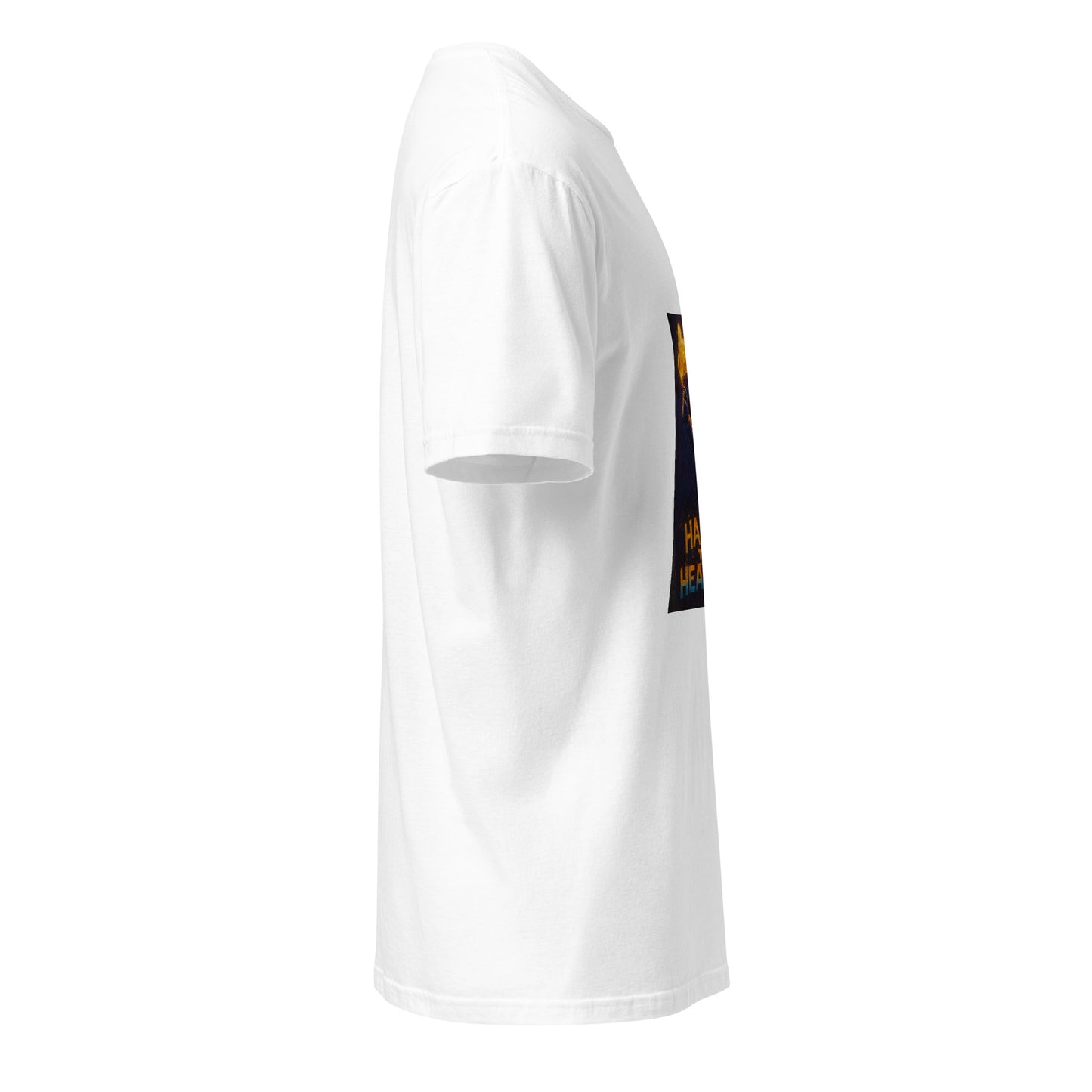 Hack the Heavens - Cosmic Tag - Short-Sleeve Unisex T-Shirt - Graphic Tee - White - Right side