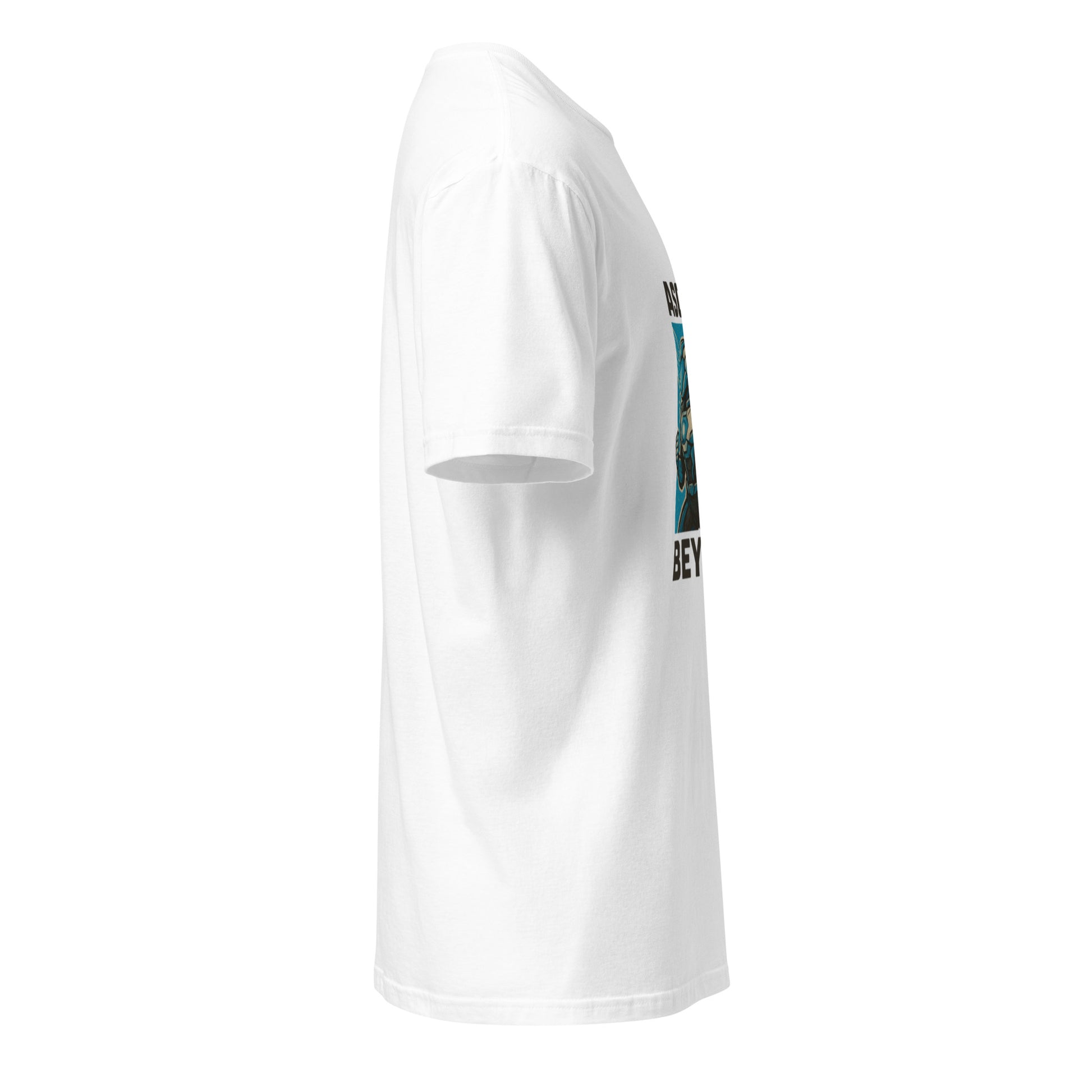 Mechaverse Crusader – Hard-Light Wing Pilot - Short-Sleeve Unisex T-Shirt - Graphic Tee - White - Right side