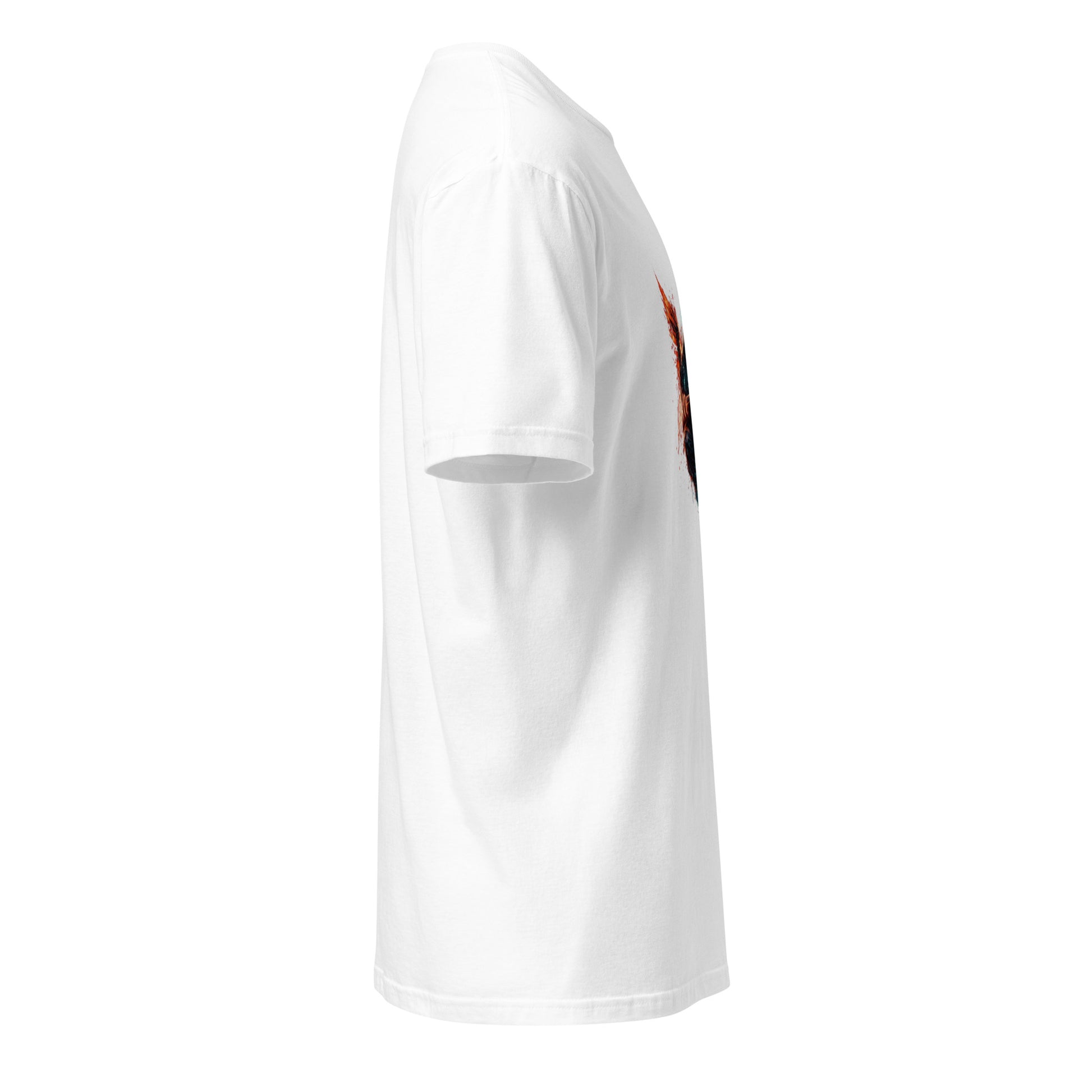 Angel Transmission – Cyber Graffiti - Short-Sleeve Unisex T-Shirt - Graphic Tee - White - Right side