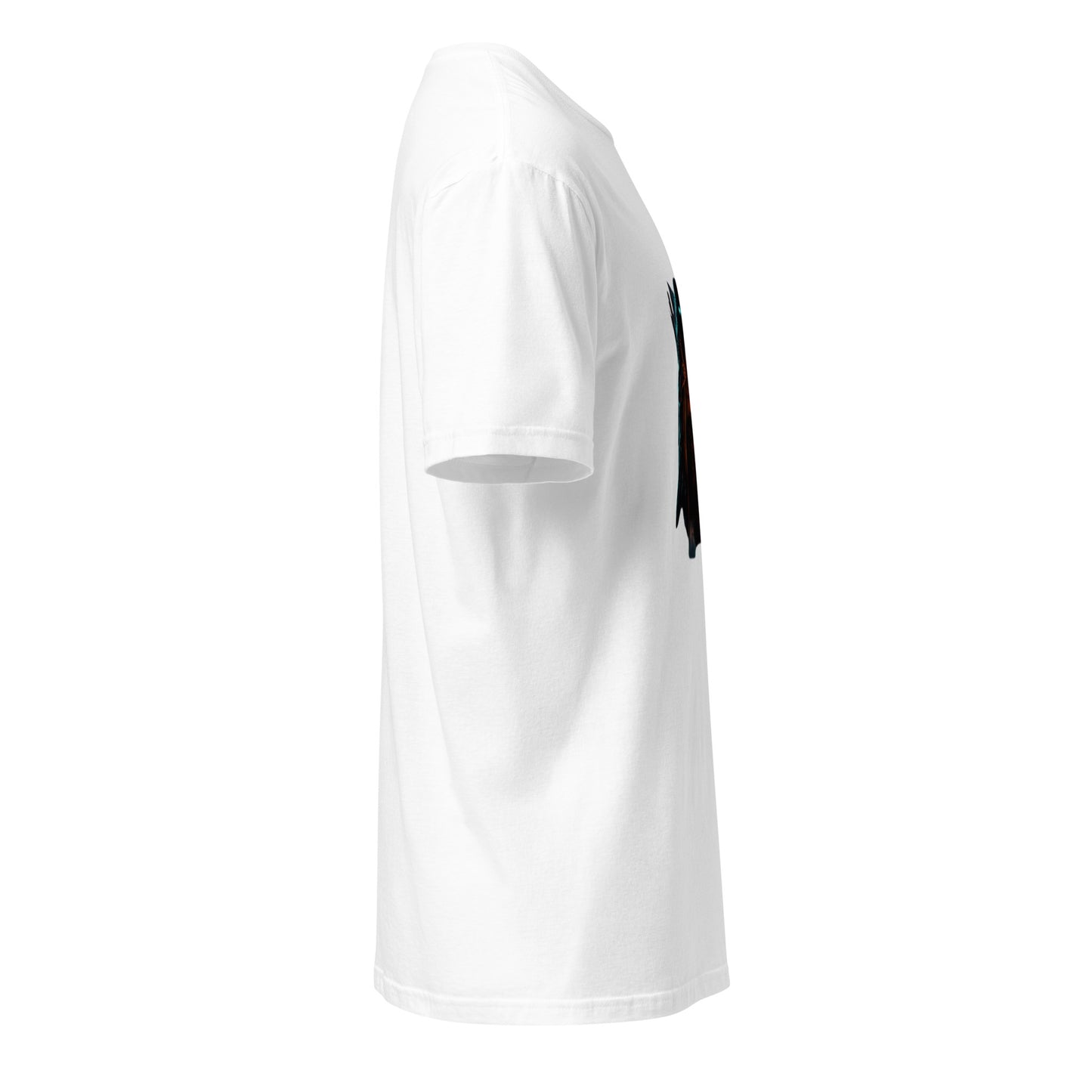 Cyber Relic Dealer – Urban Sci-Fi Graffiti  - Short-Sleeve Unisex T-Shirt - Graphic Tee - White - Right side