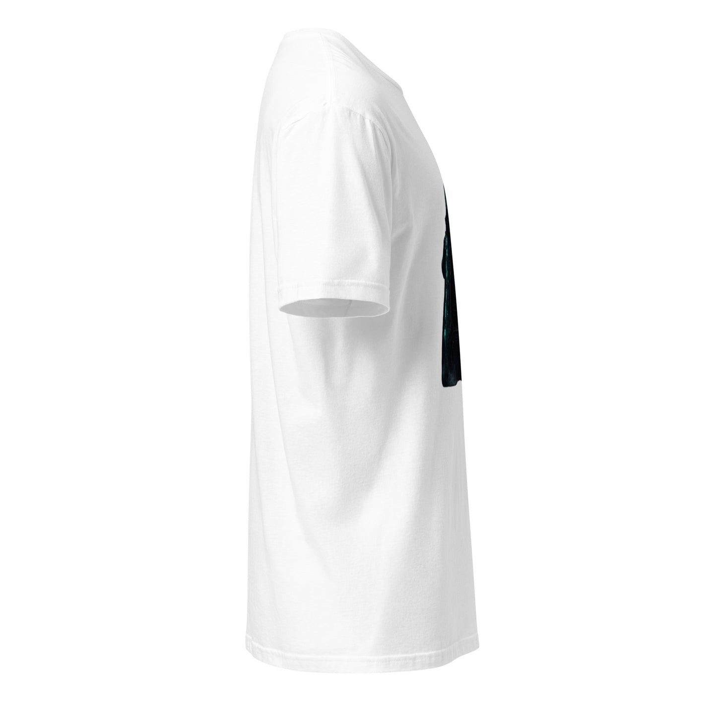 Neon Truth Smuggler – Cyber Streetwear - Short-Sleeve Unisex T-Shirt - Graphic Tee - White - Right side