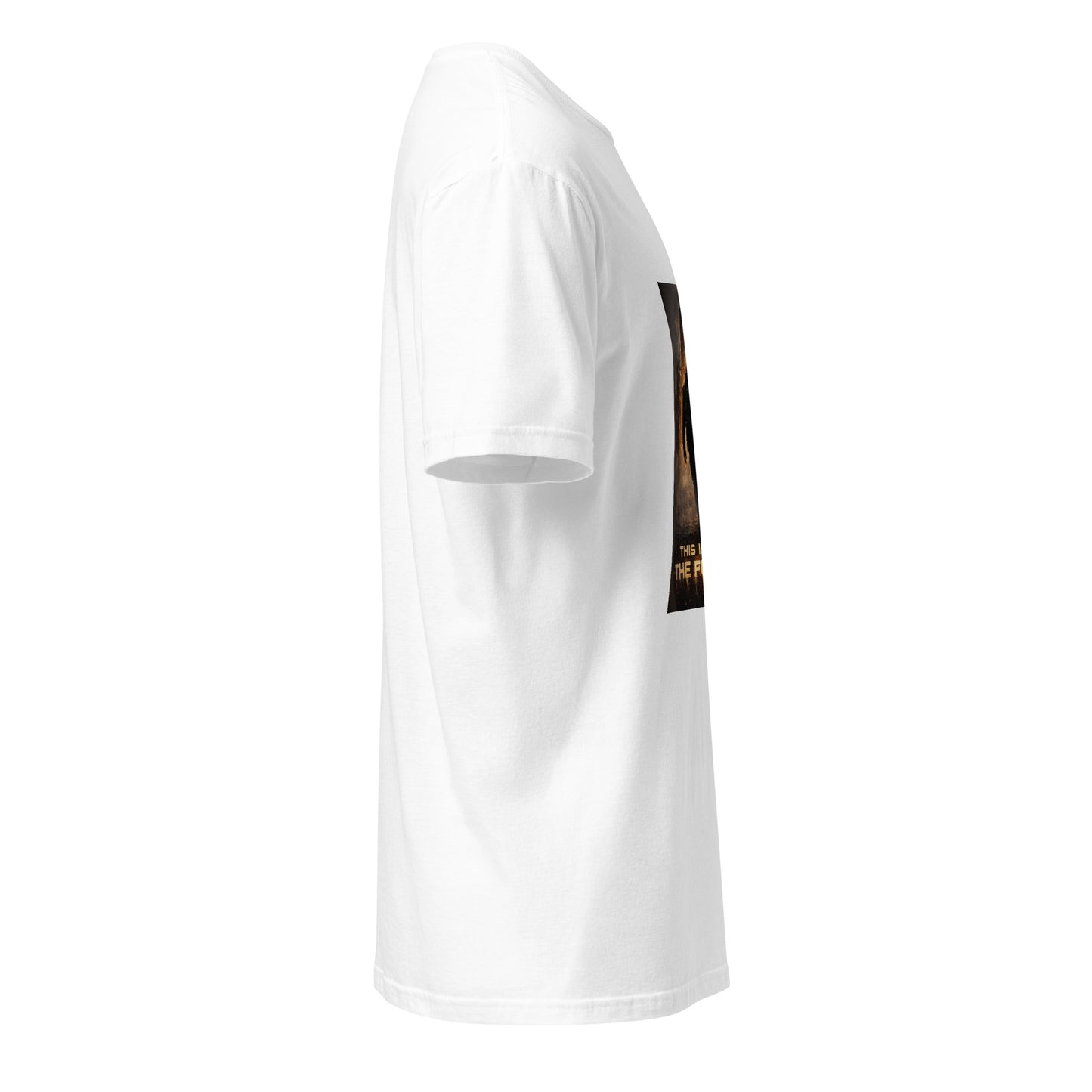 This Is Not The Future – Cinematic Sci-Fi - Short-Sleeve Unisex T-Shirt - Graphic Tee - White - Right side