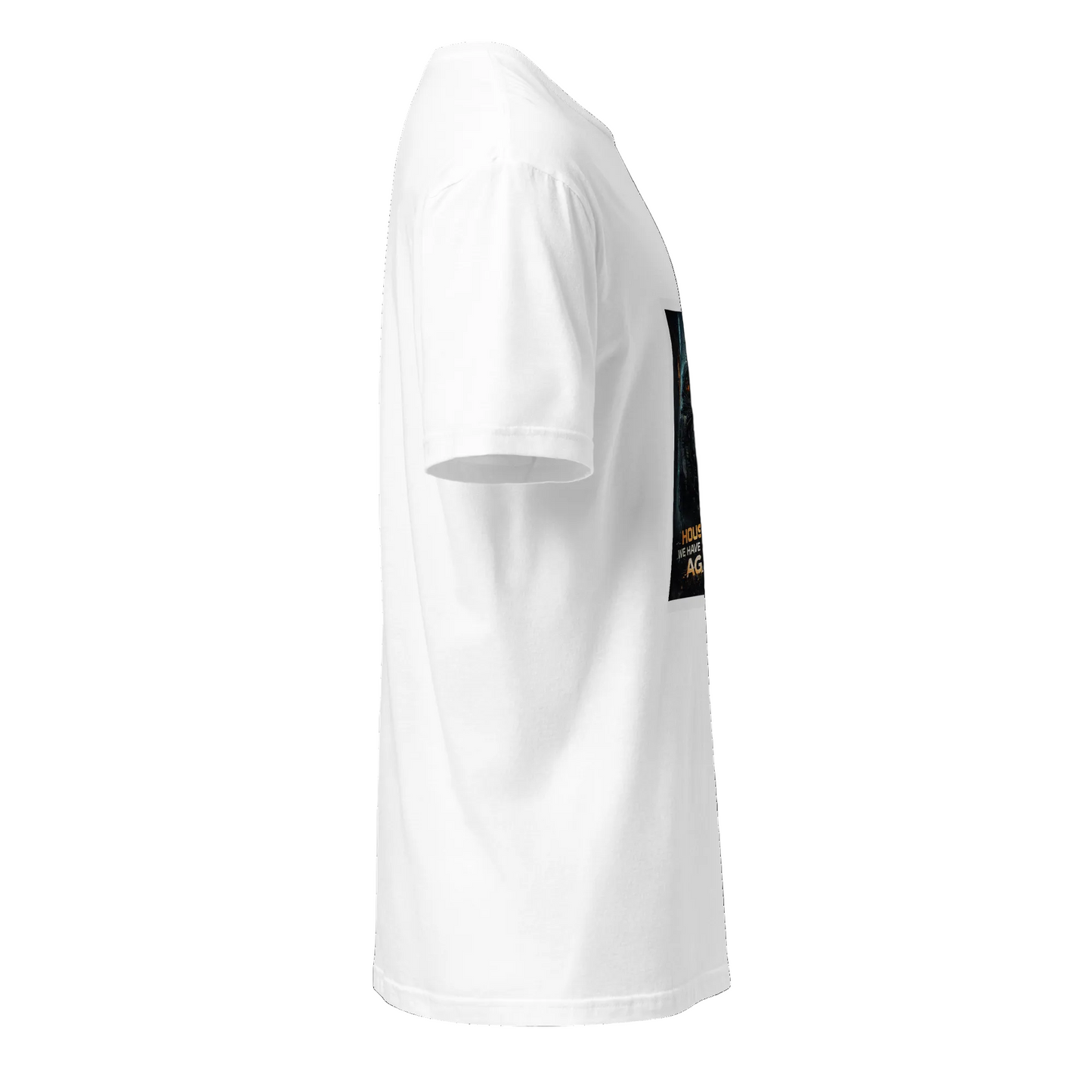 Houston, We Have a Problem… Again – Sci-Fi Streetwear - Short-Sleeve Unisex T-Shirt - Graphic Tee - White - Right side