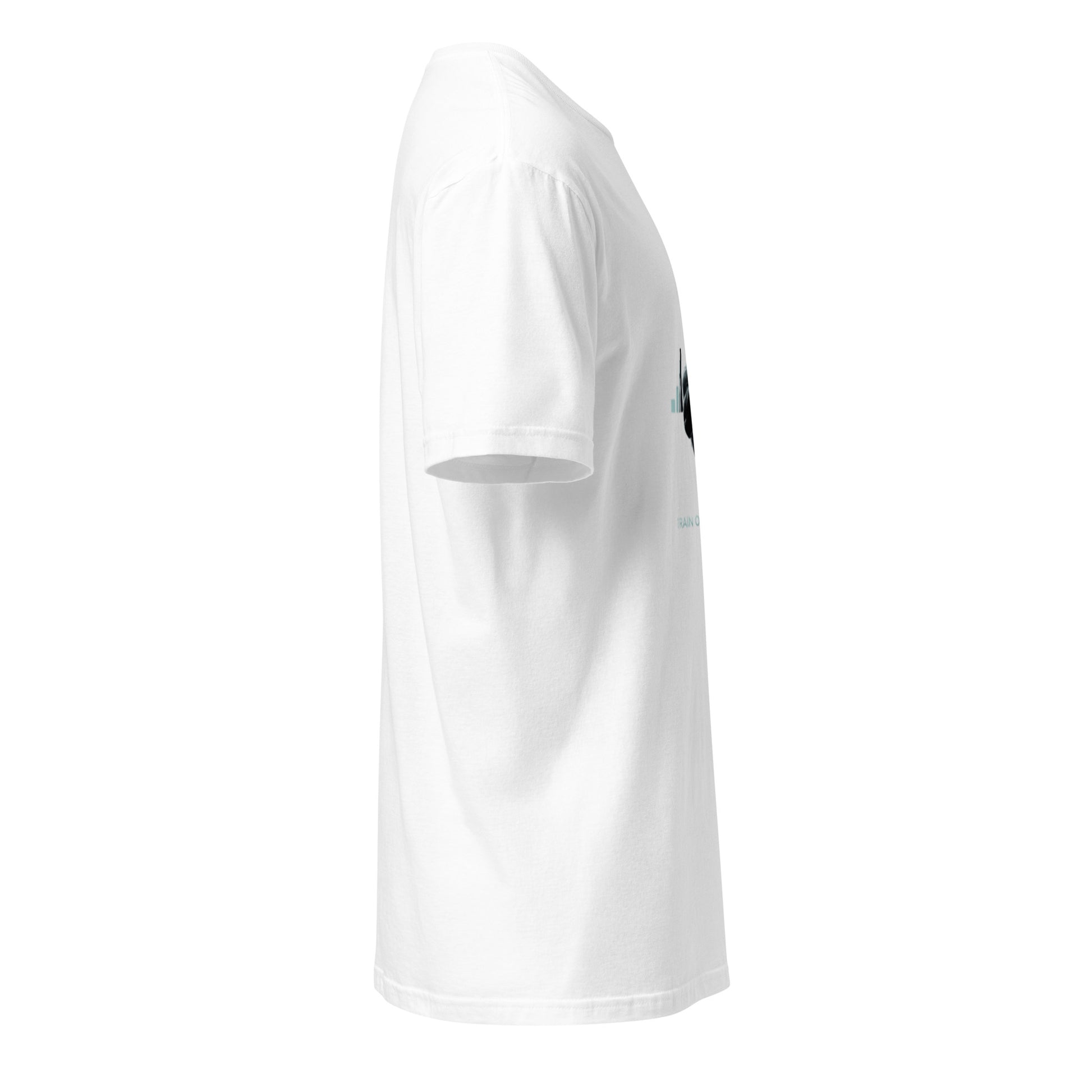 Train Offline – Minimal Gym - Short-Sleeve Unisex T-Shirt - Graphic Tee - White - Right side