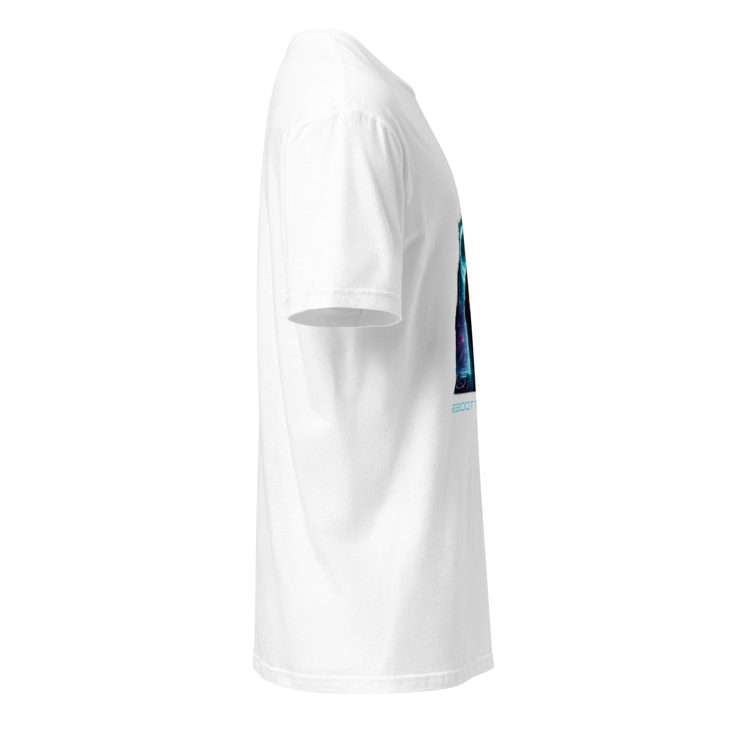 Reboot The Night – Cyber Club - Short-Sleeve Unisex T-Shirt -- Graphic Tee - White - Right side