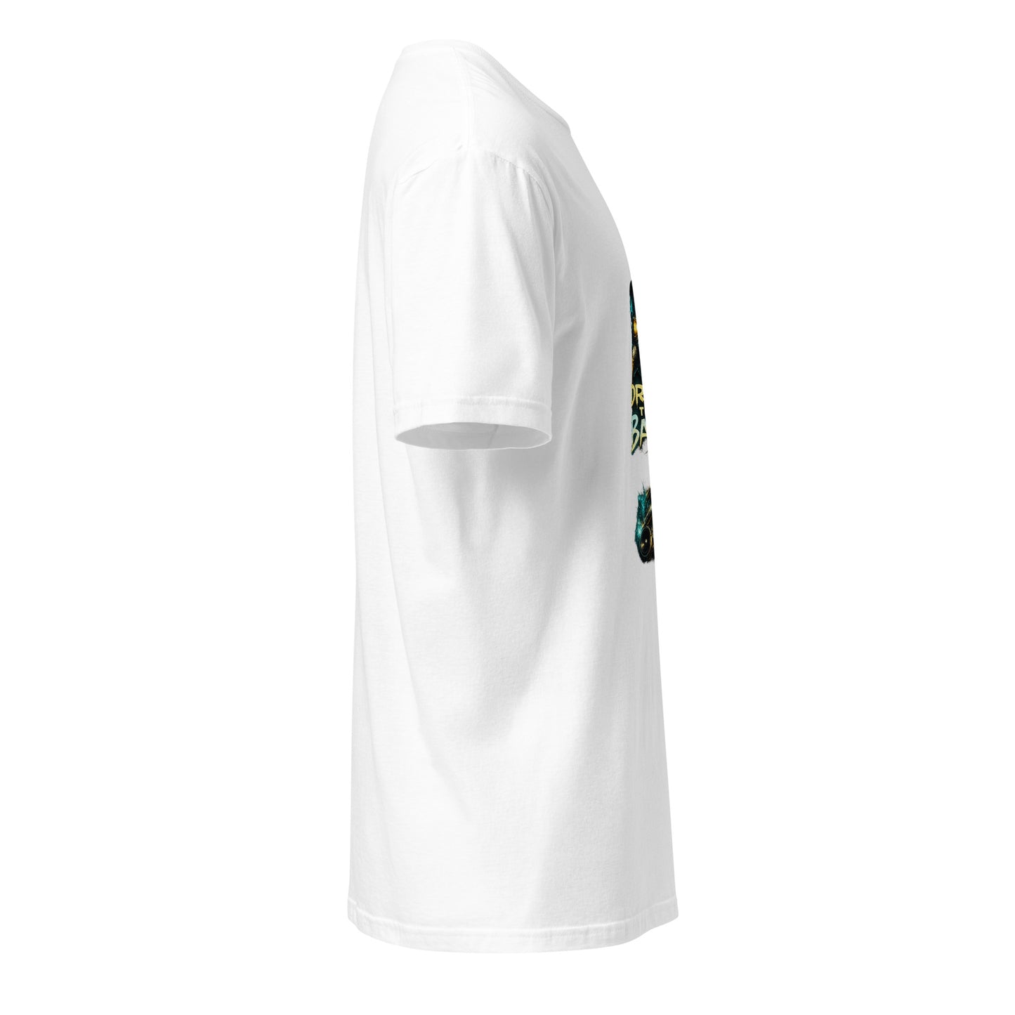 Drop The Bass – Neon Rave - Short-Sleeve Unisex T-Shirt - Graphic Tee - White - Right side