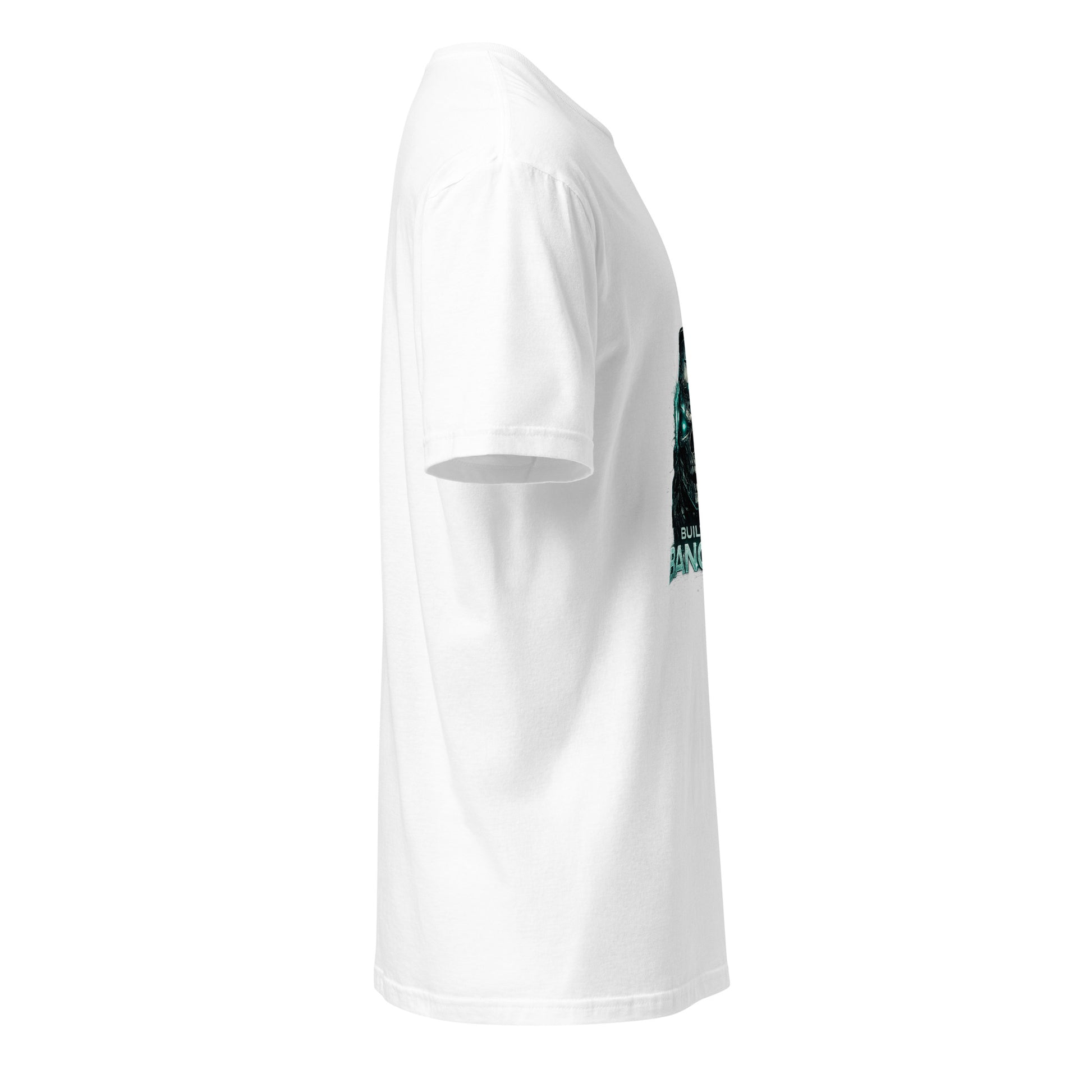 Built By Bangers – Cyber Music - Short-Sleeve Unisex T-Shirt Graphic Tee - White - Right side