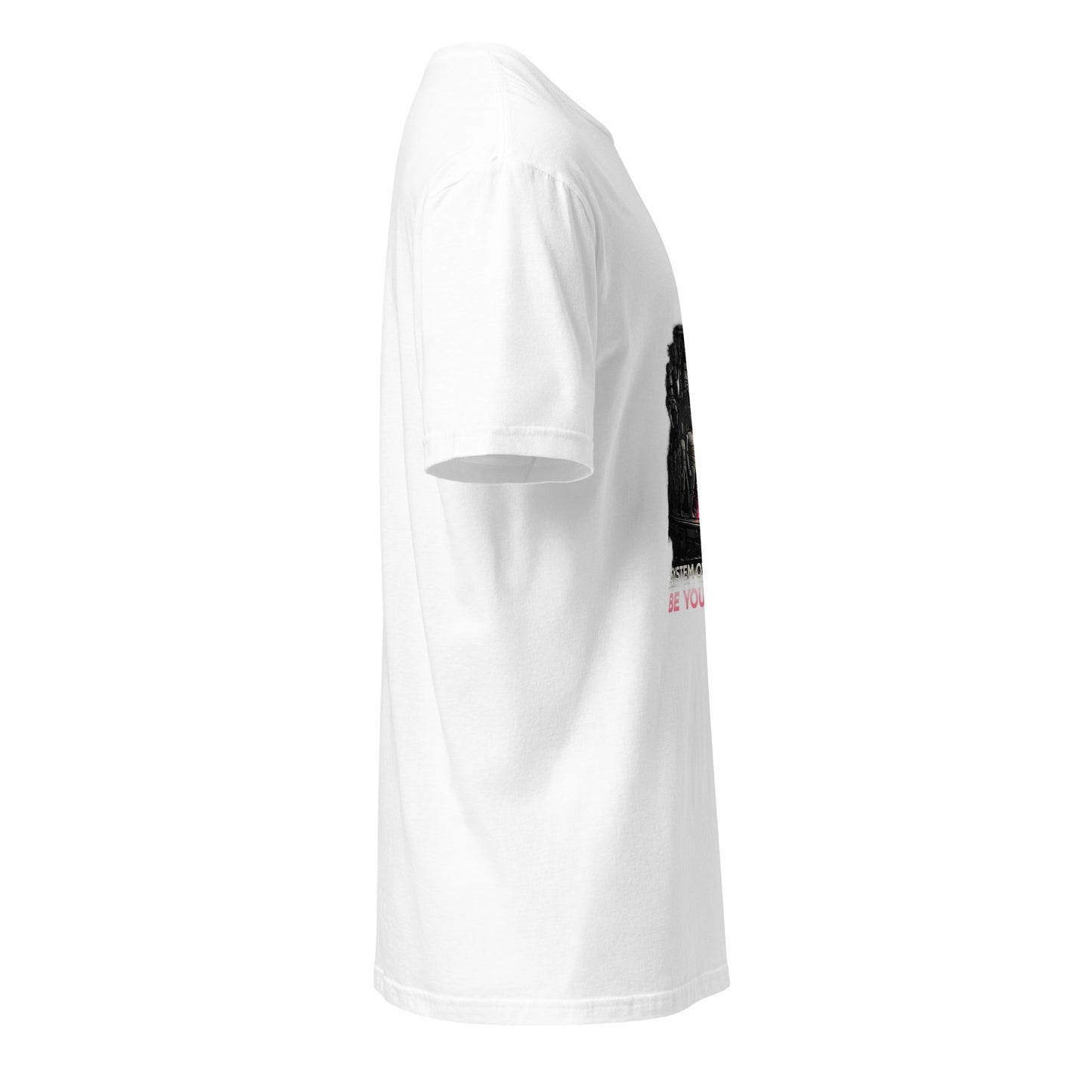 Be Yourself: System Override – Individuality Statement - Short-Sleeve Unisex T-Shirt - Graphic Tee - White - Right side