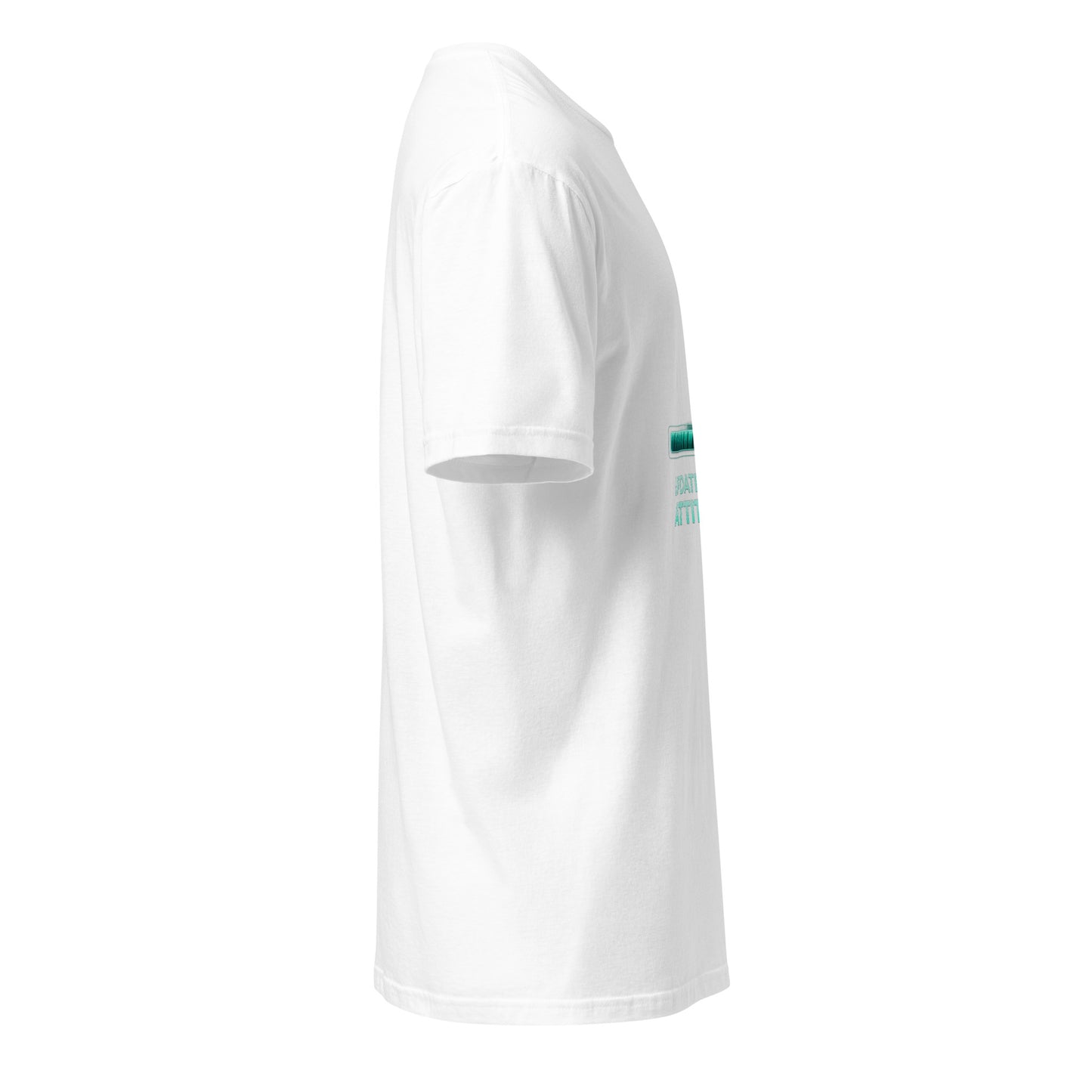 Attitude Update – Positive Upgrade - Short-Sleeve Unisex T-Shirt - Graphic Tee - White - Right side