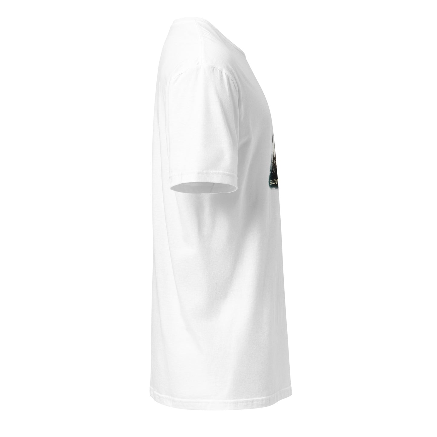 Signal Lost. Self Found. – Digital Detox - Short-Sleeve Unisex T-Shirt - Graphic Tee - White - Right side
