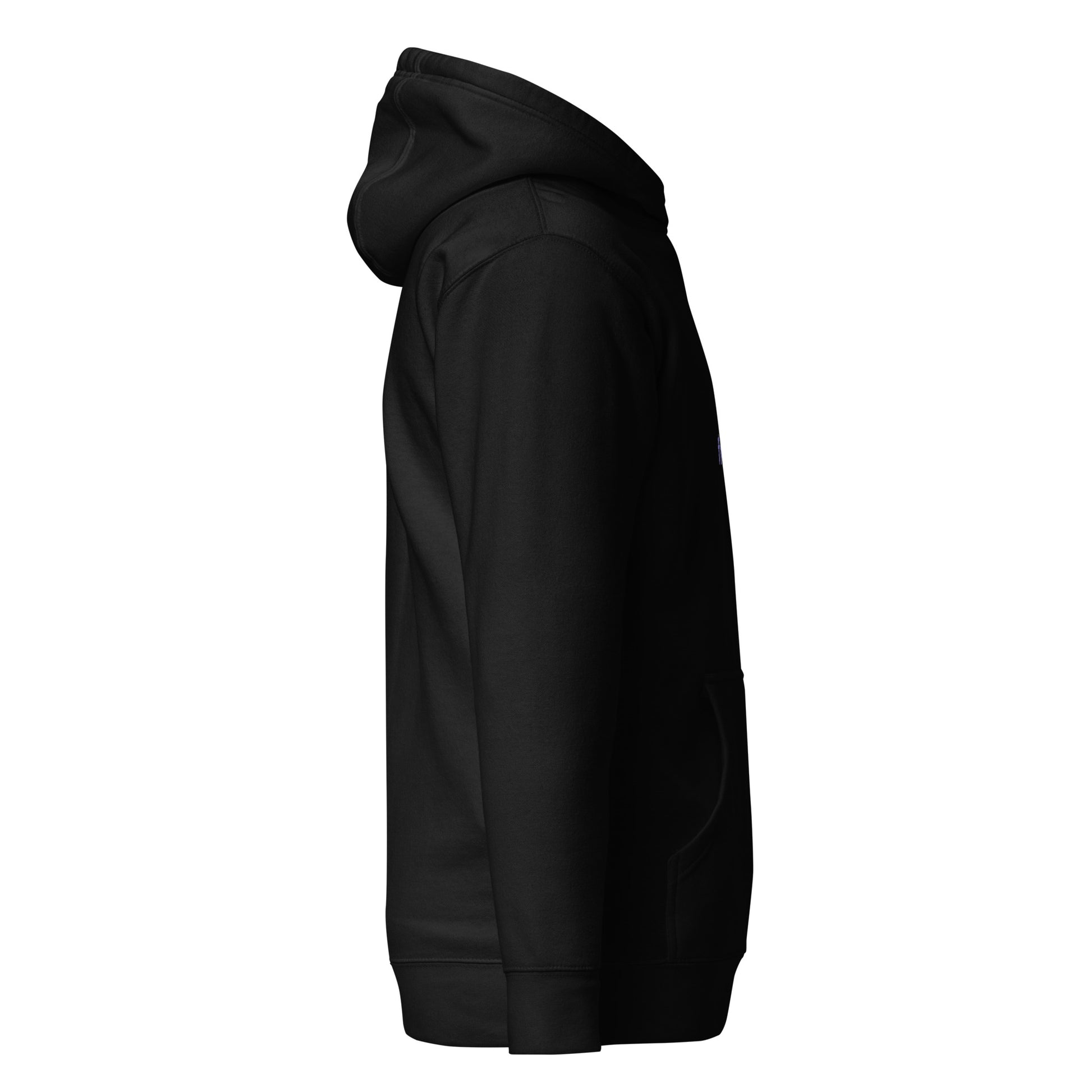 Up Front - Bold Humour - Unisex Hoodie - Black - Right side