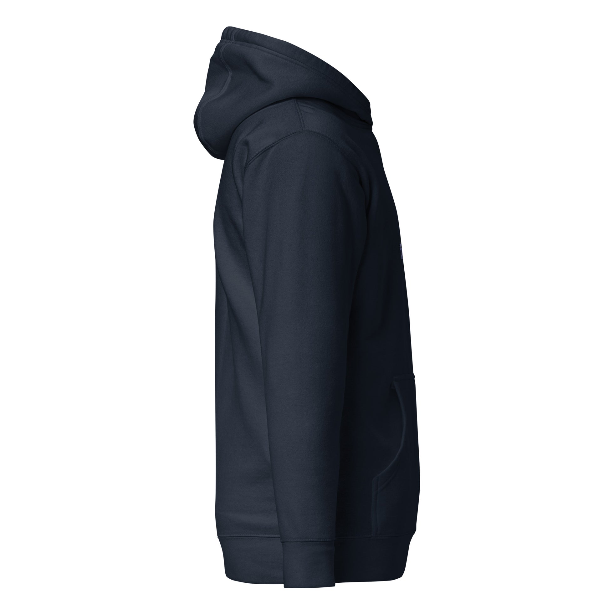 Up Front - Bold Humour - Unisex Hoodie - Navy - Right side